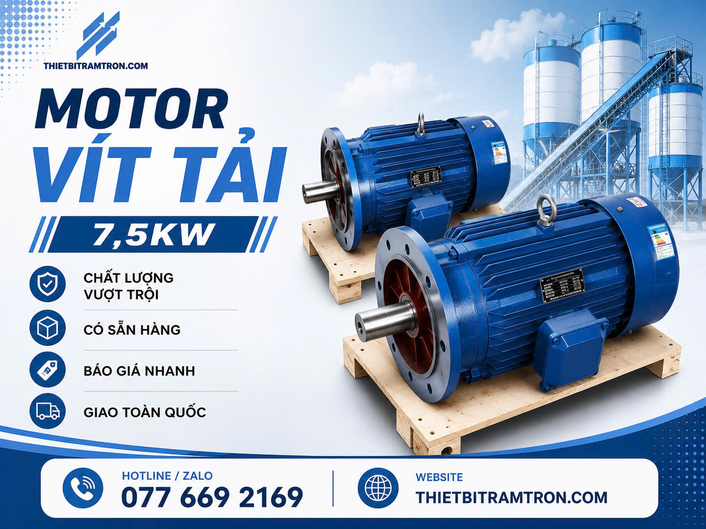 Động cơ vít tải xi măng