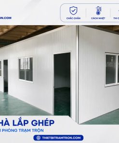 Nhà lắp ghép panel văn phòng điều khiển trạm trộn bê tông