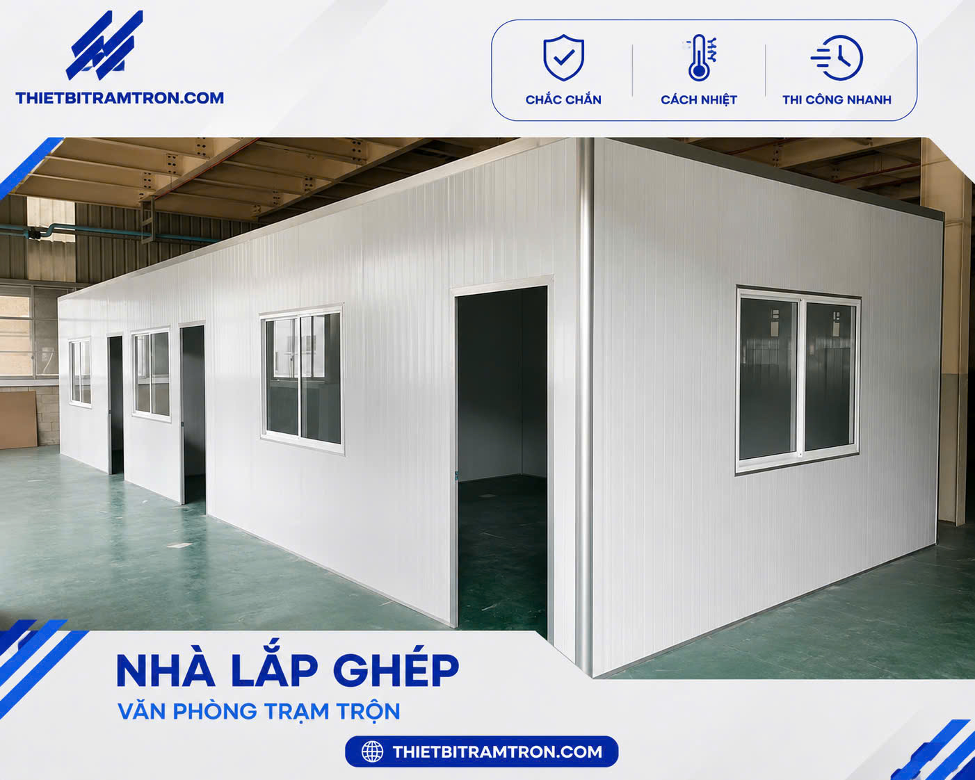 Nhà lắp ghép panel điều khiển trạm trộn Nhà lắp ghép panel văn phòng điều khiển trạm trộn bê tông