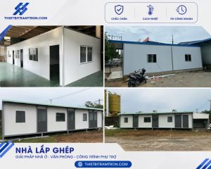Nhà lắp ghép panel văn phòng điều khiển trạm trộn bê tông